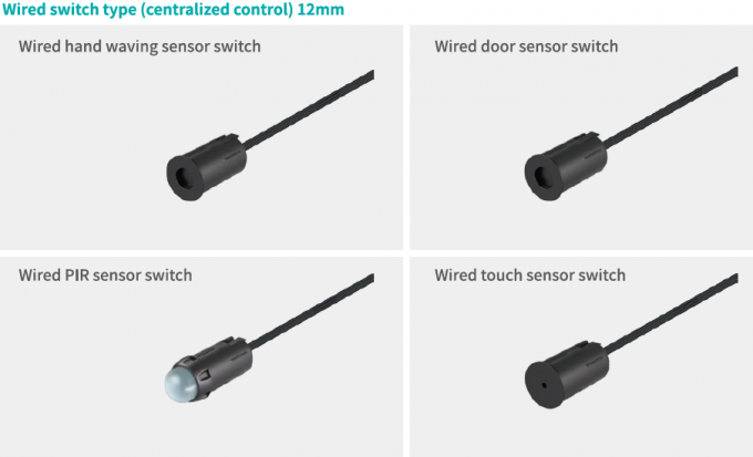 Sensor Control Switch 12mm Wired Central Control Sensor Switches for Cabinet Lighting