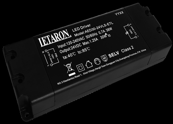 1250mA Cabinet Light Letaron LED Driver 24V 30W With ETL Certificate