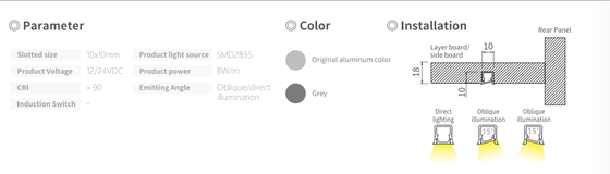 Professional Grade Recessed Cabinet Lighting 6/8/10*10mm for Commercial and Industrial