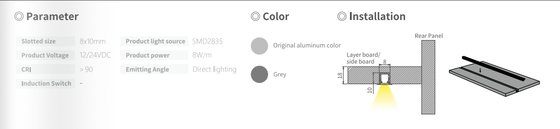 Professional Grade Recessed Cabinet Lighting 6/8/10*10mm for Commercial and Industrial