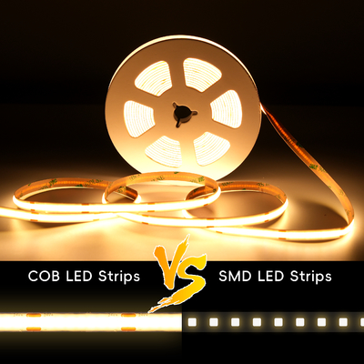 LETARON COB LED Strip Light 24V LED Tape Light,480 pcs/M LEDs,Super Bright High Lumen 3000K Warm White 3m,Dimmable with 3M Tape,30W UL Power Supply,TOUCH SWITCH for Bedroom,Home,Kitchen DIY