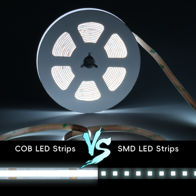 LETARON COB LED Strip Light 24V LED Tape Light,480 pcs/M LEDs,Super Bright High Lumen 6000K  White 3m,Dimmable with 3M Tape,30W UL Power Supply,TOUCH SWITH for Bedroom,Home,Kitchen DIY