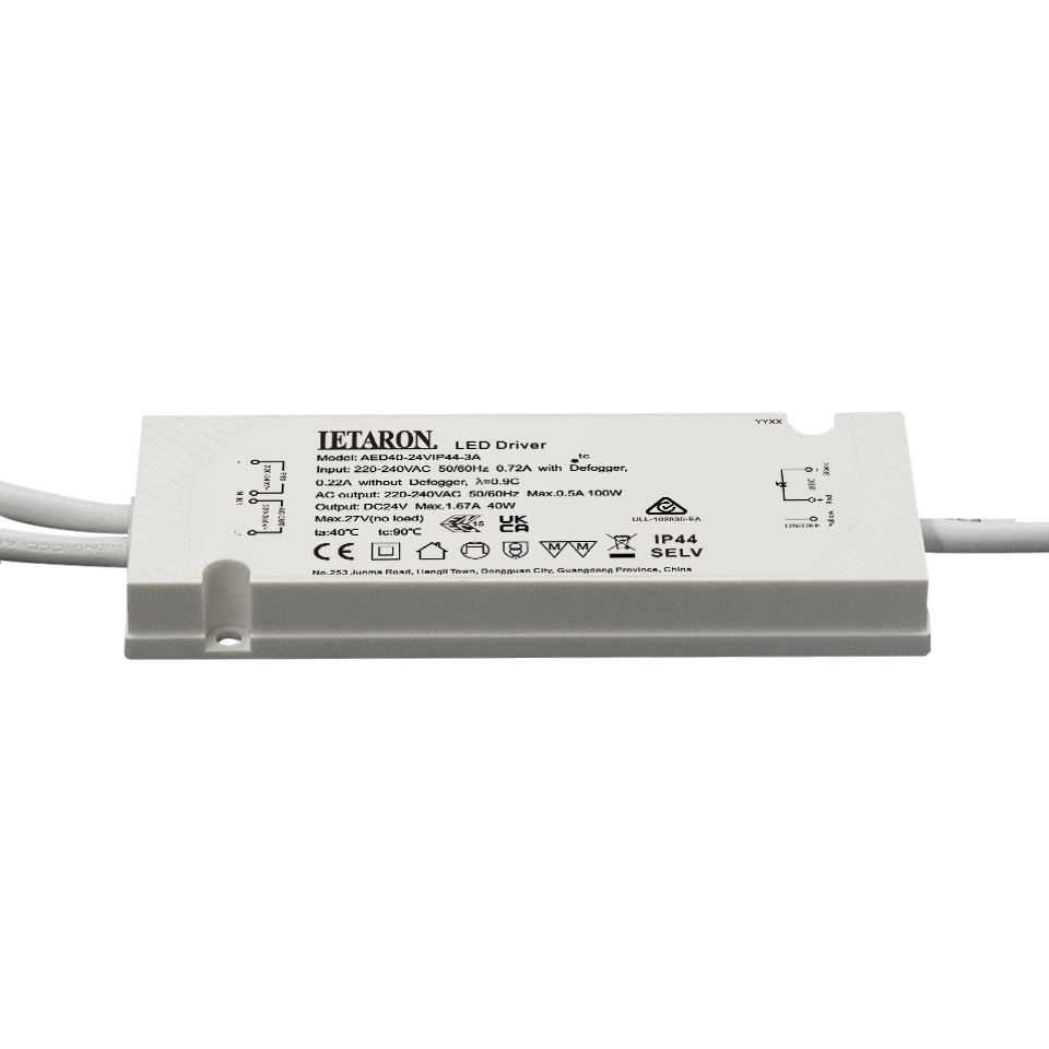 IP44 Waterproof Led Driver Slim Led Transformer 40w 24vdc